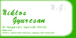 miklos gyurcsan business card